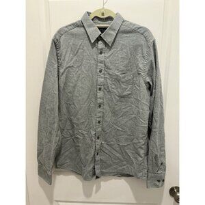 Untuckit Shirt Button Up Size Large Tall Men's Long Sleeve Heather Grey